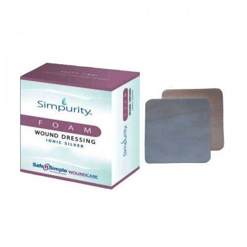 Silver Foam Dressing Simpurity 2 X 2 Inch Square Sterile (Case of 192)