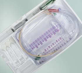 Indwelling Catheter Tray SureStep Lubri-Sil Foley 16 Fr. 5 cc Balloon Silicone 