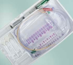 Indwelling Catheter Tray SureStep Lubri-Sil Foley 16 Fr. 5 cc Balloon Silicone (Case of 10)