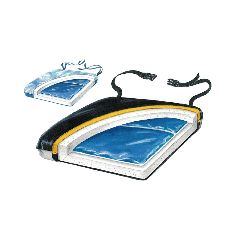 Econo-Gel Thin-Line Seat Cushion for Wheelchairs, 16 x 16 x 1.5-inch (Each)