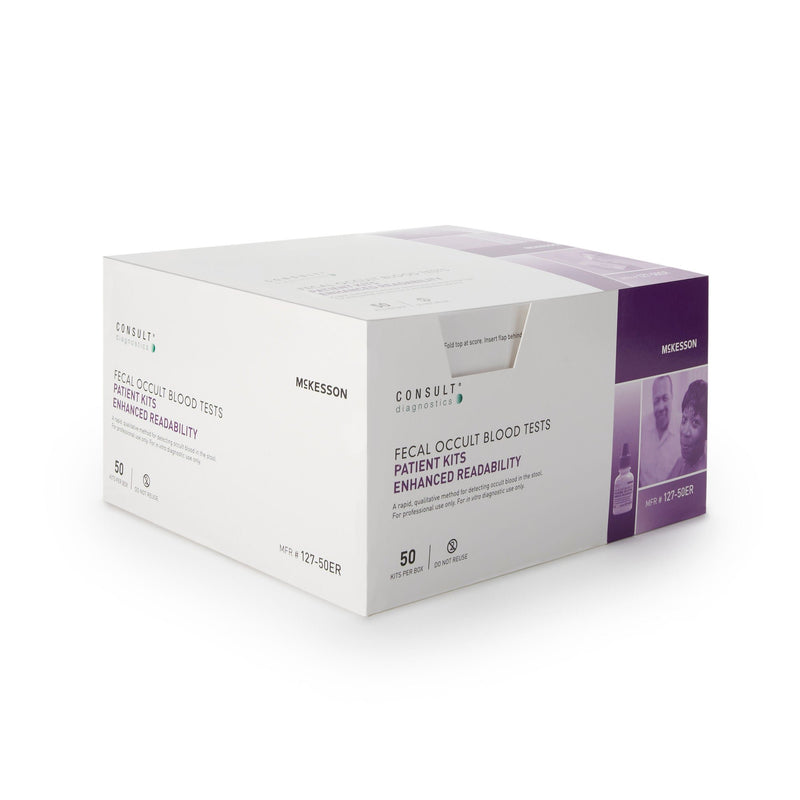 Cancer Screening Test Kit McKesson Consult Fecal Occult Blood Test (FOBT) 50 Tests CLIA Waived
