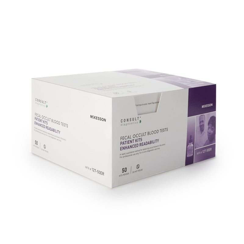Cancer Screening Test Kit McKesson Consult Fecal Occult Blood Test (FOBT) 50 Tests CLIA Waived 