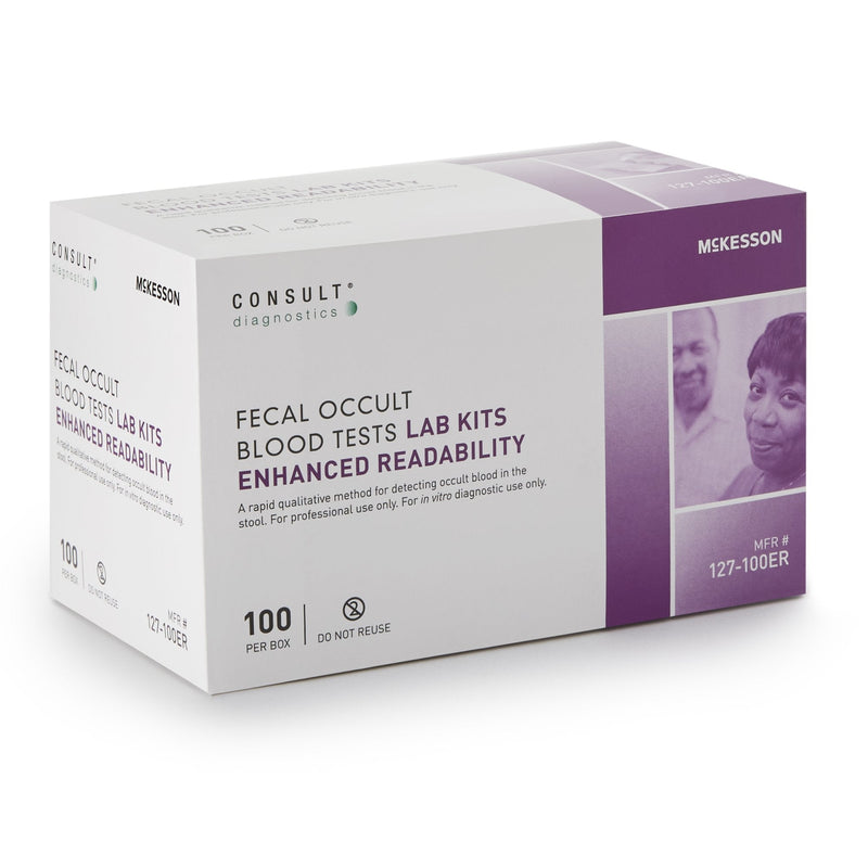 Cancer Screening Test Kit McKesson Consult Fecal Occult Blood Test (FOBT) 100 Tests CLIA Waived 