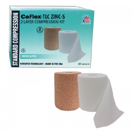 UNNA BOOT W/ZINC 2LYR STD3IN LF TAN 2RL/BX 8BX/CS