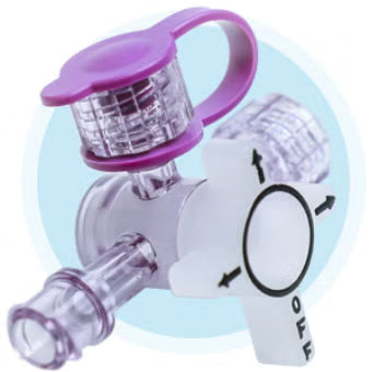 Closed Enteral Tube Valve ENFit Lopez Valve NonSterile, Tethered Cap (Case of 50)