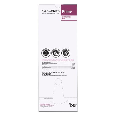 WIPE SANICLOTH PRIME GERMICIDEXL 50/PK 3PK/CS