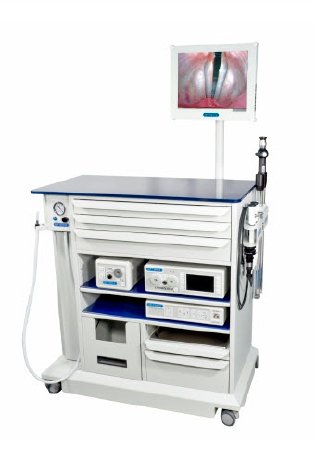 BR Surgical OTOSMART ENT Treatment Cabinet, 3 drawers, built-in pressure/suction pump, 35¼"w x 36½"h x 19¾"d 