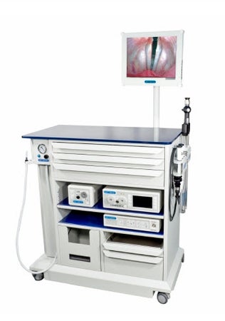 BR Surgical OTOSMART ENT Treatment Cabinet, 3 drawers, built-in pressure/suction pump, 35¼"w x 36½"h x 19¾"d
