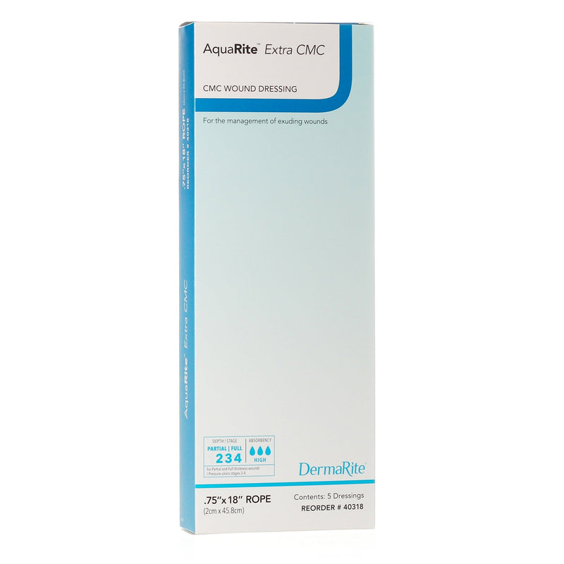 Gelling Fiber Wound Dressing AquaRite Extra CMC 3/4 X 18 Inch Rope Sterile 
