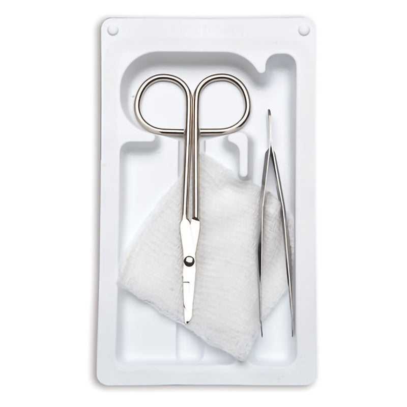 Suture Removal Kit Scissor Style Handle Straight Jaw Type Sterile Single Use