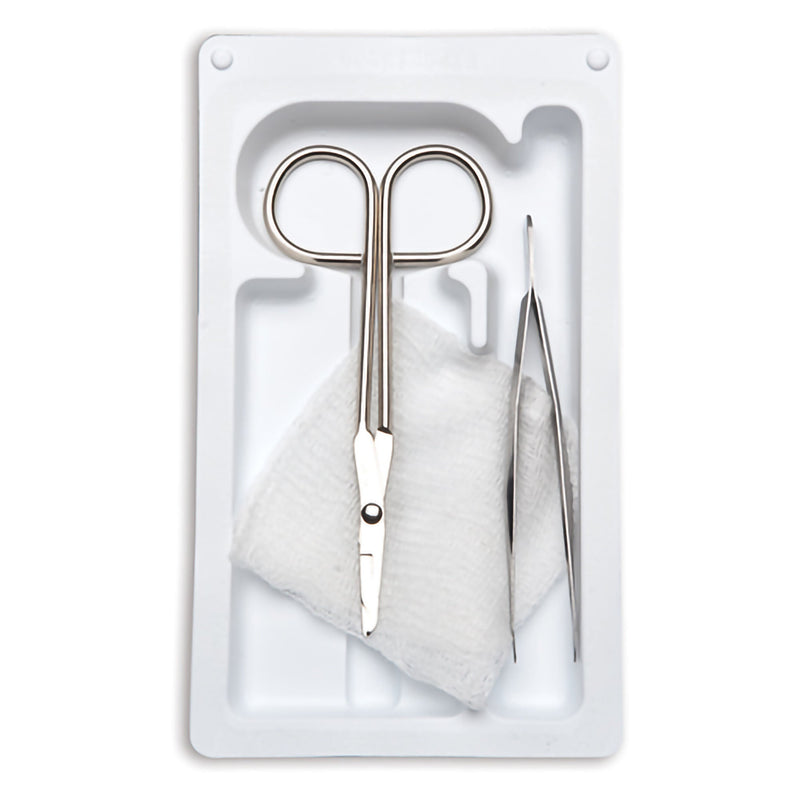 Suture Removal Kit Scissor Style Handle Straight Jaw Type Sterile Single Use