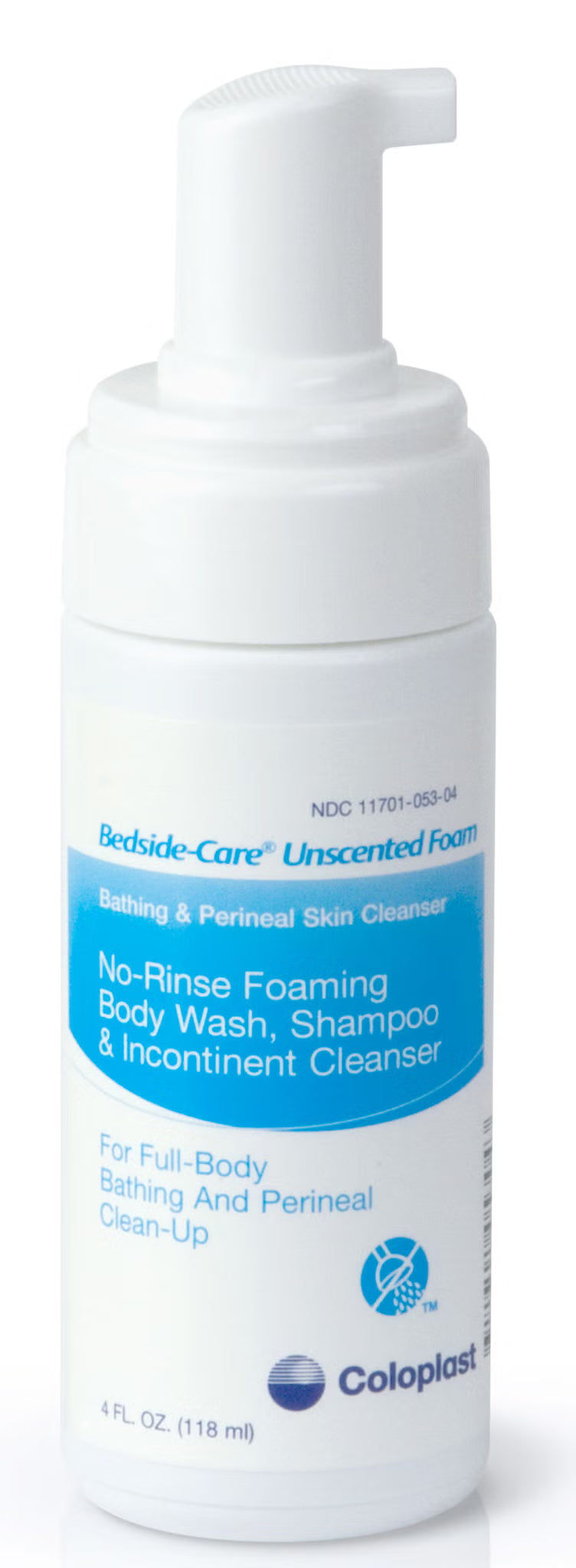 Coloplast Bedside-Care Foam Cleanser, Unscented, Shampoo and Body Wash, 4 ounces (36/CS)