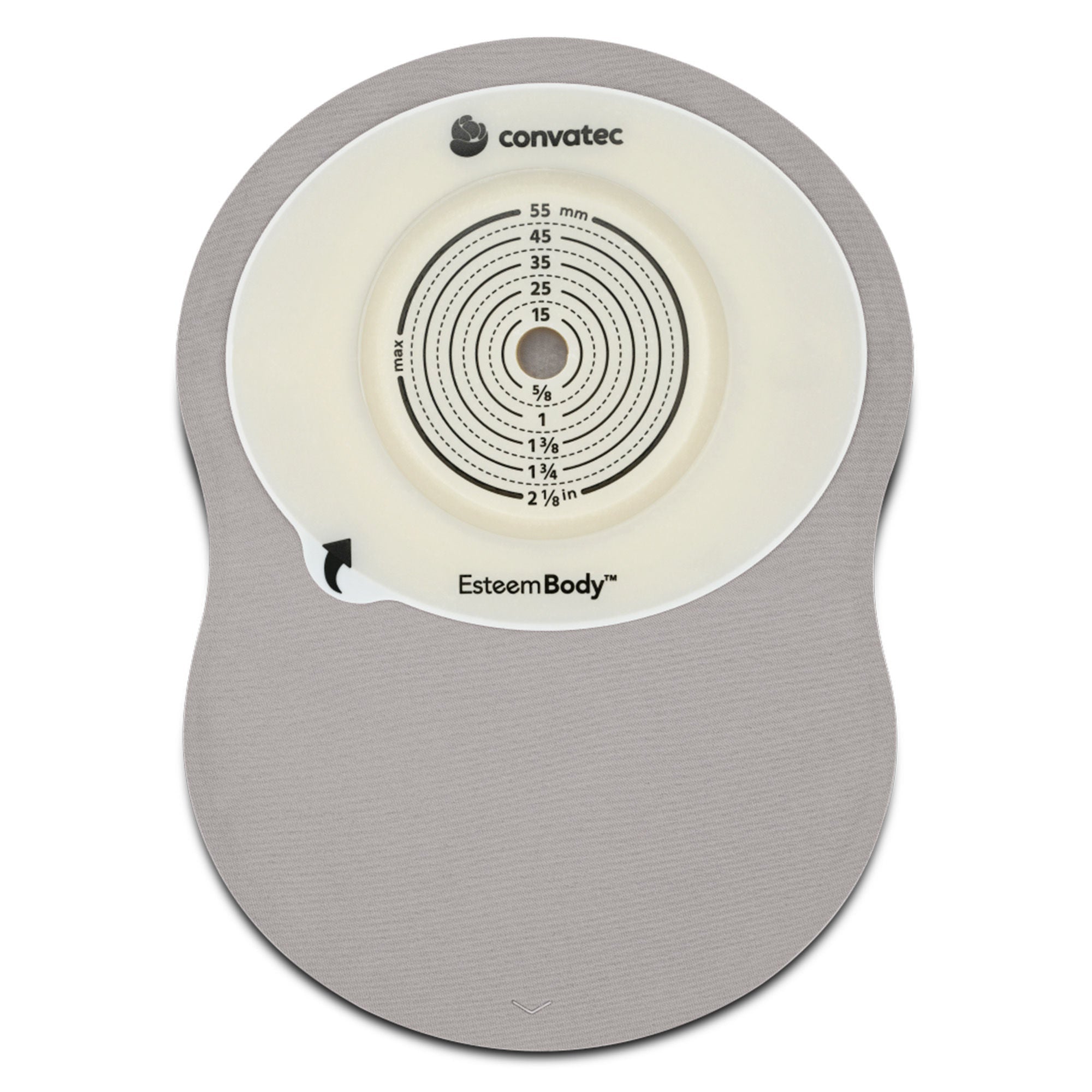 Ostomy Pouch Esteem Body One-Piece System 9 Inch Length Convex, Trim To Fit 10 to 45 mm Stoma Closed End (30/BX) 