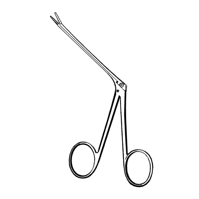 Alligator Forceps Econo Sterile Hartmann 3-1/2 Inch Length Floor / Office Grade Pakistani Stainless Steel Sterile NonLocking Finger Ring Handle Straight Serrated Tips (Carton of 10)
