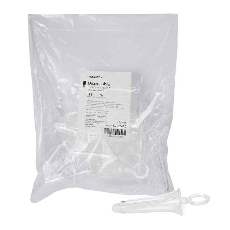 Anoscope McKesson Plastic 18 mm Diameter Rotating Style Without Light Clear (Case of 100)