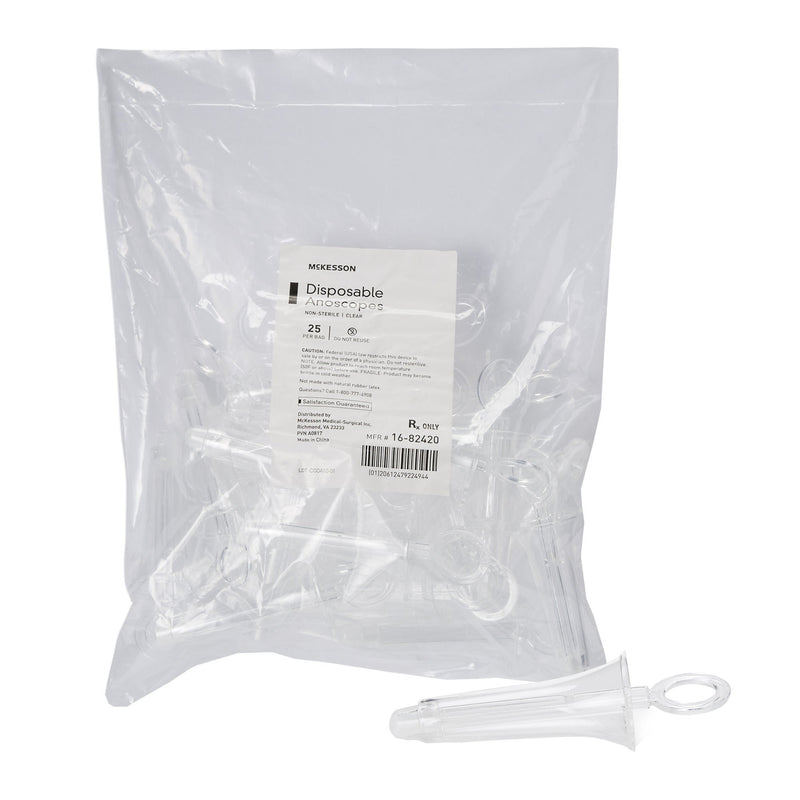 Anoscope McKesson Plastic 18 mm Diameter Rotating Style Without Light Clear (Case of 100)