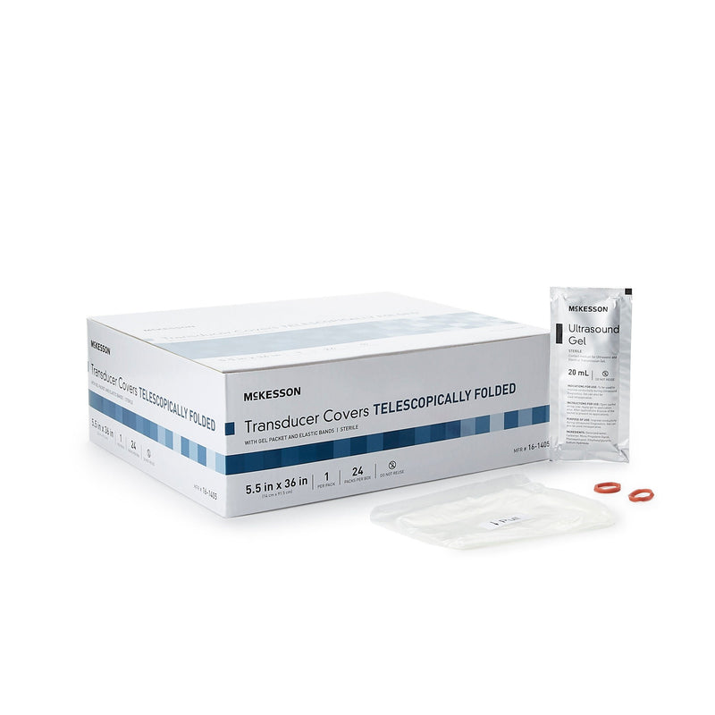 Ultrasound Transducer Cover Kit McKesson 5-1/2 X 36 Inch Polyurethane Sterile Folded (Case of 240)
