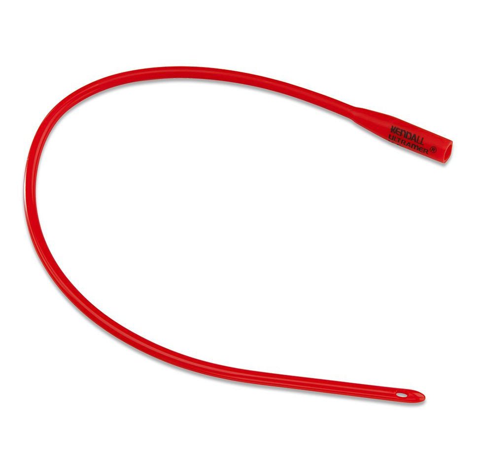 Urethral Catheter Dover Robinson Tip Red Rubber 28 Fr. 16 Inch Length (Case)