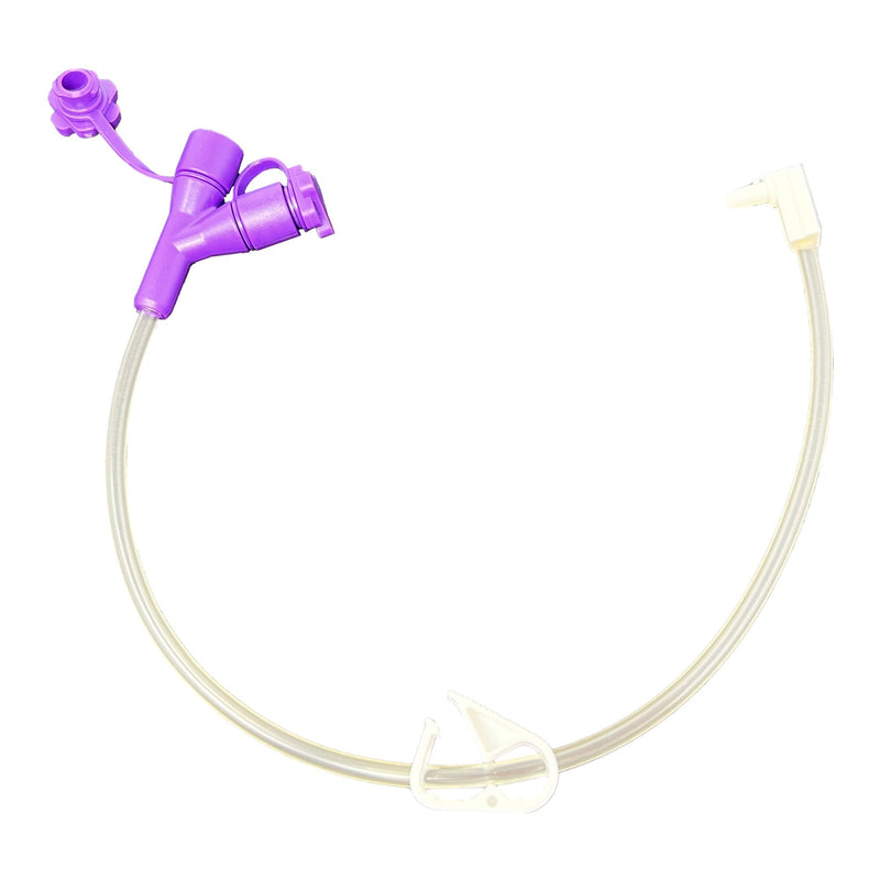 Enteral Feeding Extension Set Vesco 12 Inch, Right Angle, NonSterile For Low Profile Feeding Tube Brands 