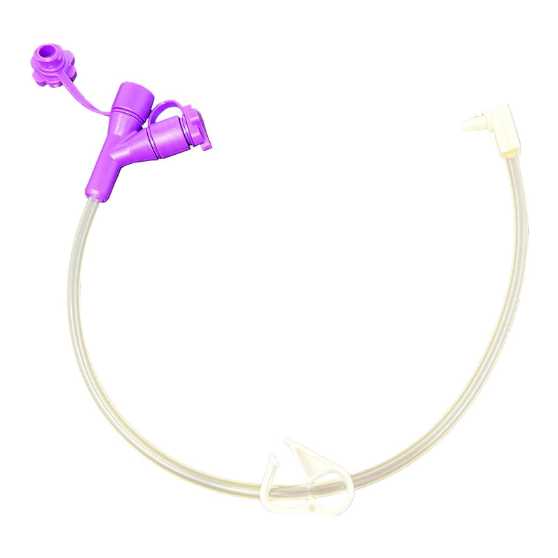 Enteral Feeding Extension Set Vesco 12 Inch, Right Angle, NonSterile For Low Profile Feeding Tube Brands (Case of 10)