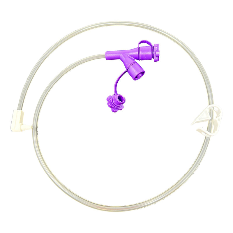 Enteral Feeding Extension Set Vesco 24 Inch, Right Angle, NonSterile For Low Profile Feeding Tube Brands (Case of 10)