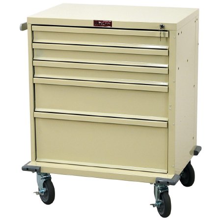 Harloff V-Series, 5 Drawer Procedure Cart with Key Lock 