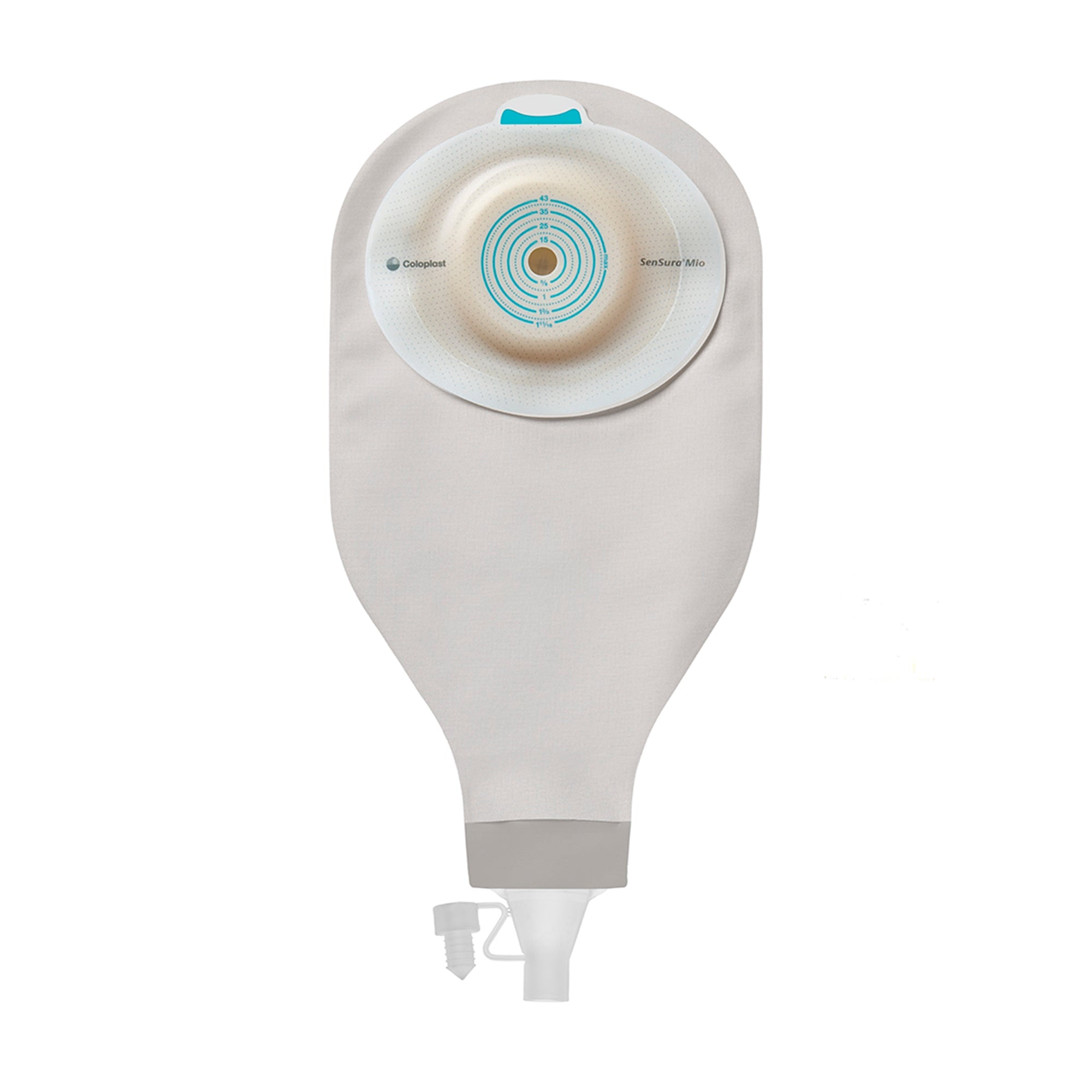 Ostomy Pouch SenSura Mio High Output One-Piece System Convex Light, Trim to Fit 10 to 43 mm Stoma Drainable 