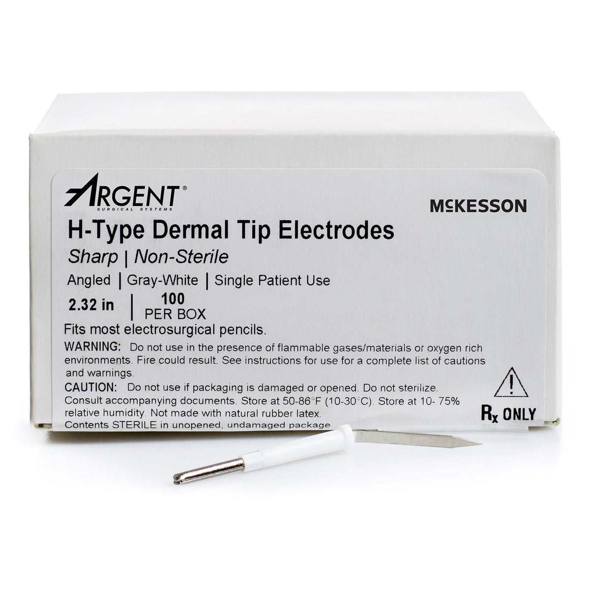 Blade Electrode McKesson NonSterile Sharp Angled Blade Tip Disposable (Box of 100)