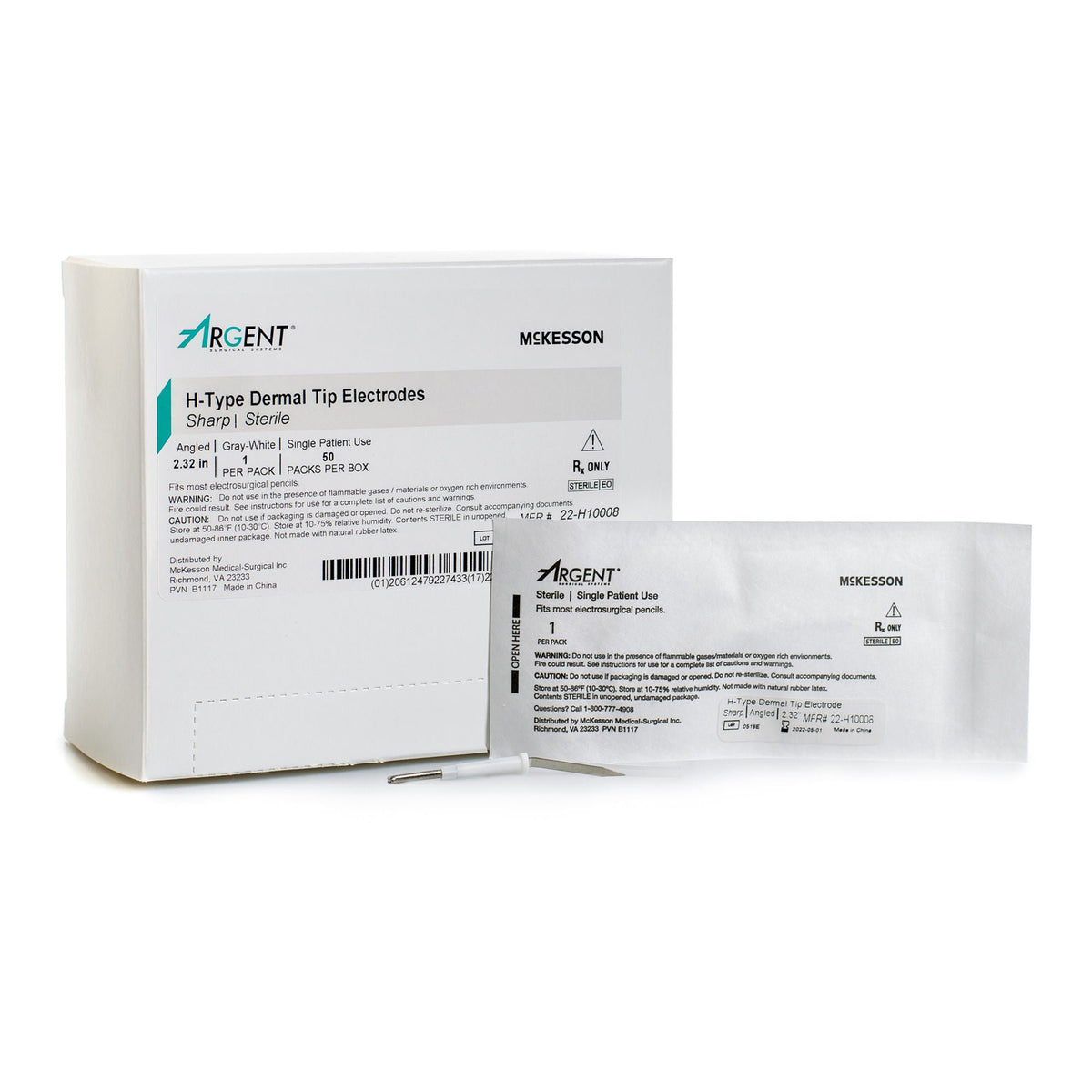 Blade Electrode McKesson Sterile Sharp Angled Blade Tip Disposable (Box of 50)