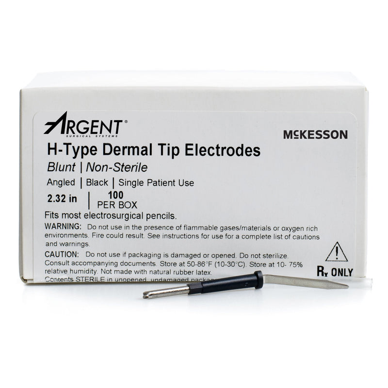 Blade Electrode McKesson NonSterile Blunt Angled Blade Tip Disposable 