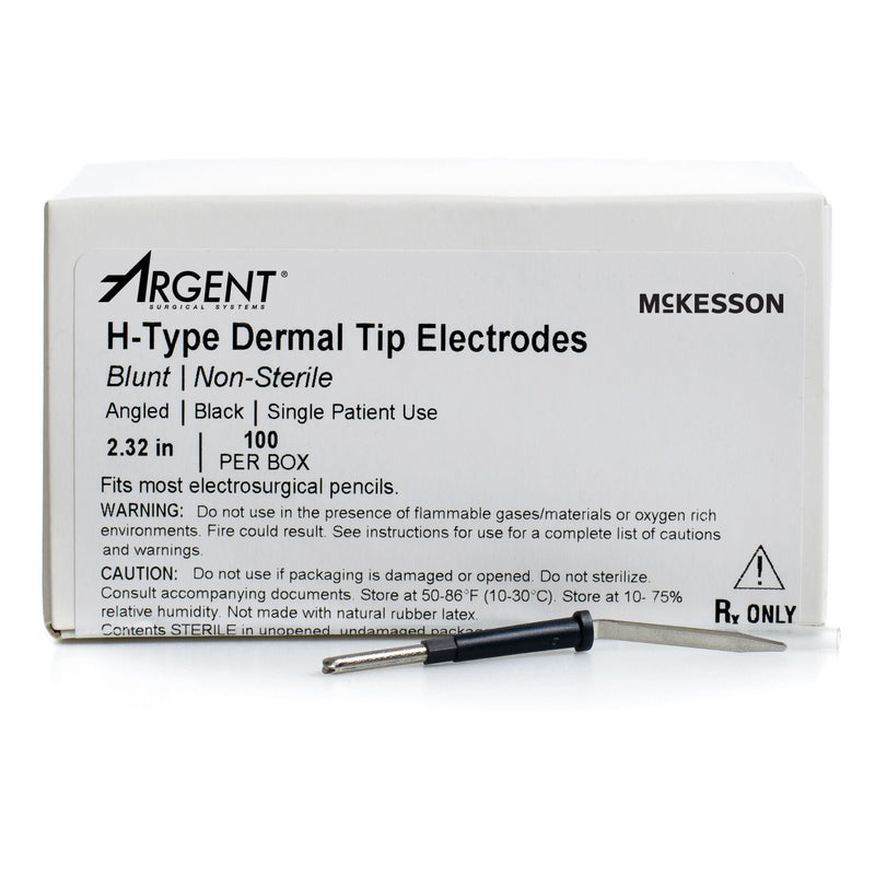 Blade Electrode McKesson NonSterile Blunt Angled Blade Tip Disposable (Box of 100)