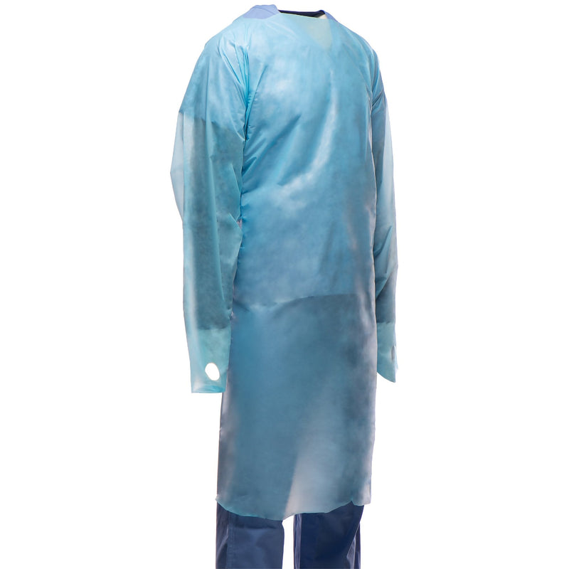 Tronex International Inc Protective Procedure Gown One Size Fits Most Blue NonSterile Not Rated Disposable (75/CS) 