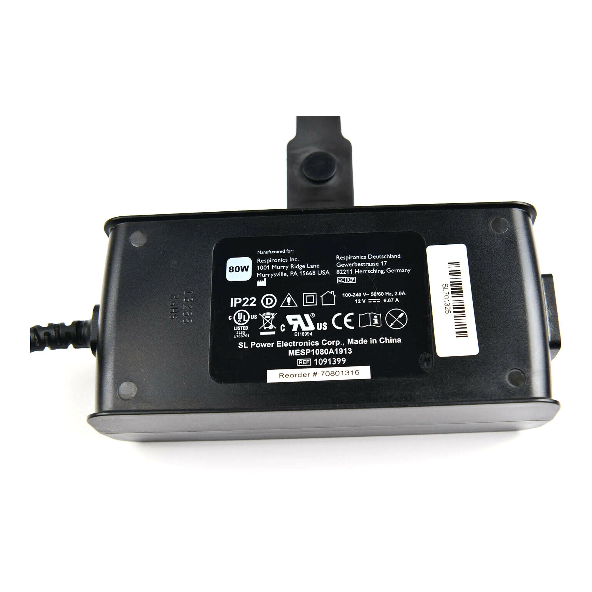 CPAP Power Supply CPAP Power Solutions Respironics Philips Respironics 60 Series CPAP or BiPAP machine 80W 