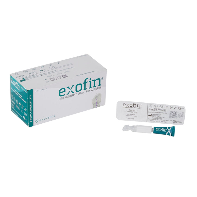 Skin Adhesive Exofin 1 mL High Viscosity Precision Applicator Tip 2-Octyl Cyanoacrylate 