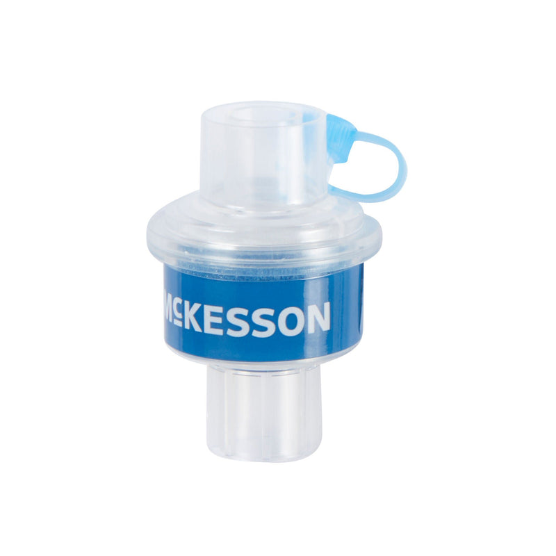Heat and Moisture Exchanger with Filter McKesson 29.2 mg H₂O/L 30 LPM Straight (Case of 50 Packs)