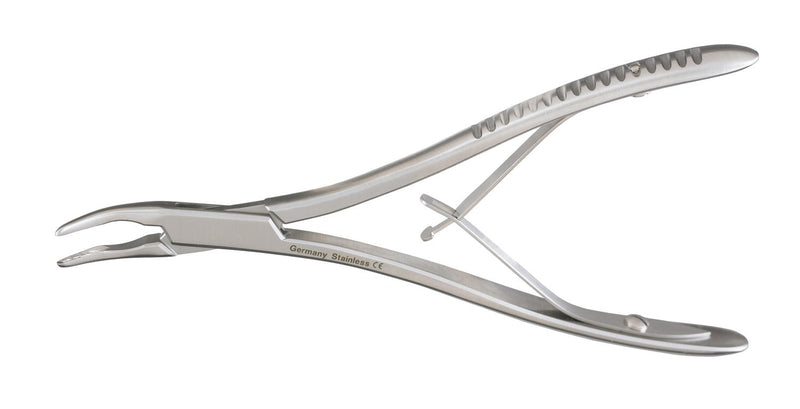 Microsurgical Rongeur McKesson Argent Friedman Curved, Very Delicate Double Spring Plier Type Handle 1.3 mm Bite X 5-1/2 Inch Length 