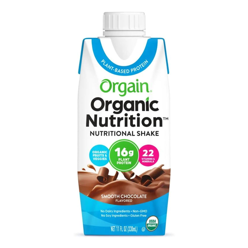 Oral Supplement Organic Nutrition Vegan Smooth Chocolate Flavor Liquid 11 oz. Carton 