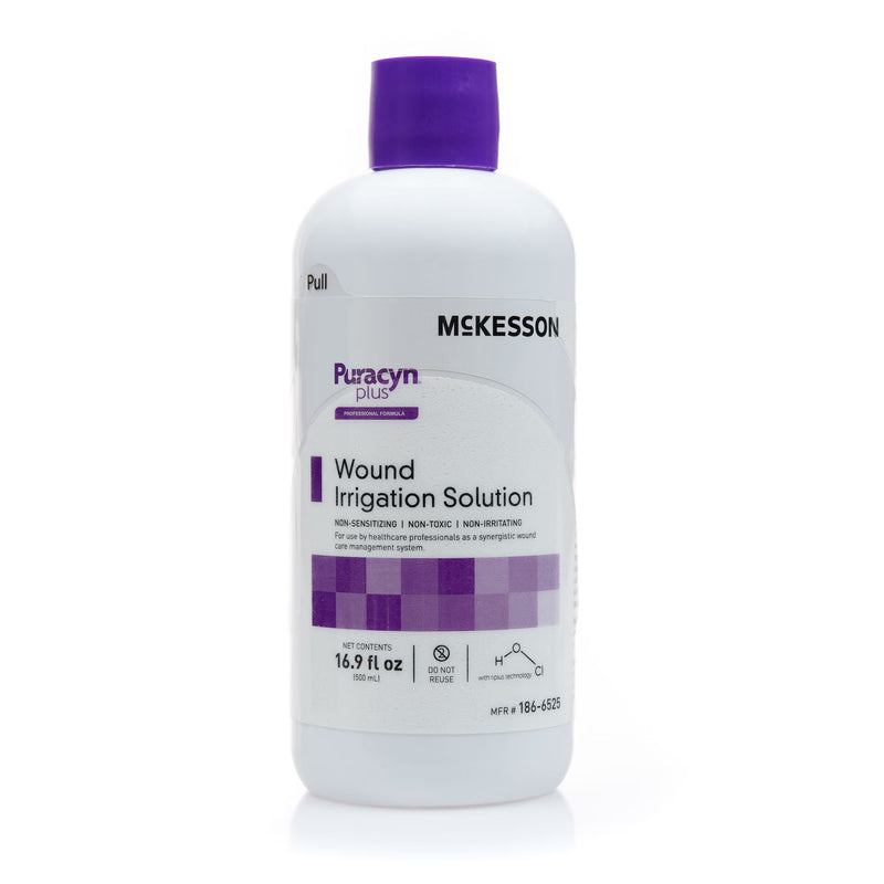 Wound Cleanser McKesson Puracyn Plus Professional 16.9 oz. Instill / Spikeable Application Bottle NonSterile Antimicrobial (Case of 6)