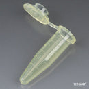 TUBE CENTRIFUGE 1.5ML PP SNAPCAP YEL 500/BG
