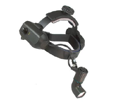 BR Surgical LED Headlight, wireless, with variable spot 20mm-110mm at 16", deluxe headband with crown and cranial support, includes 2 rechargeable lithium ion battery and charger 