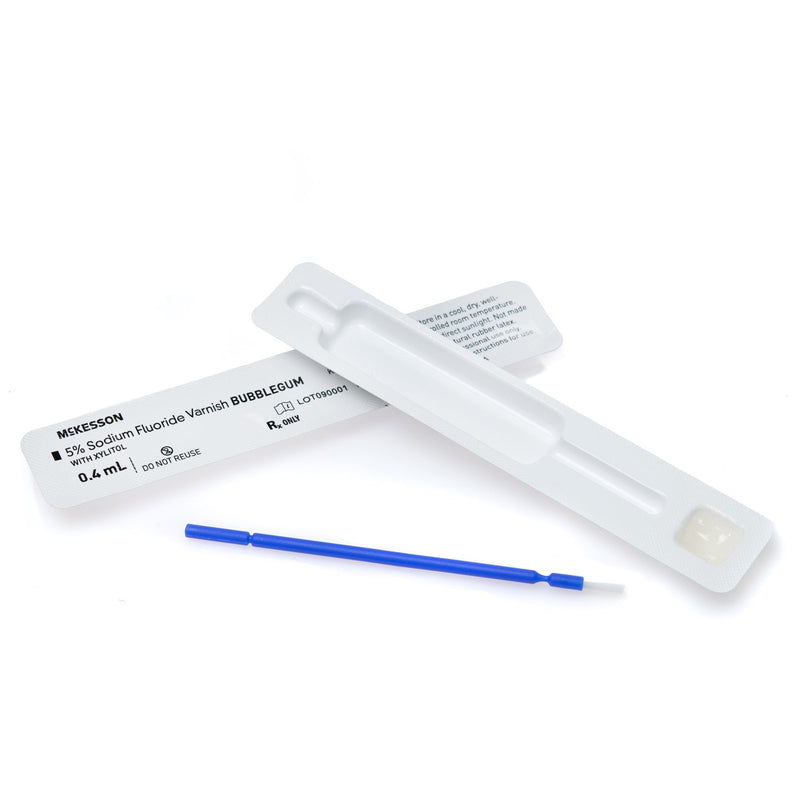 McKesson Fluoride Varnish 0.4 mL X 200 per Box Bubblegum Flavor 