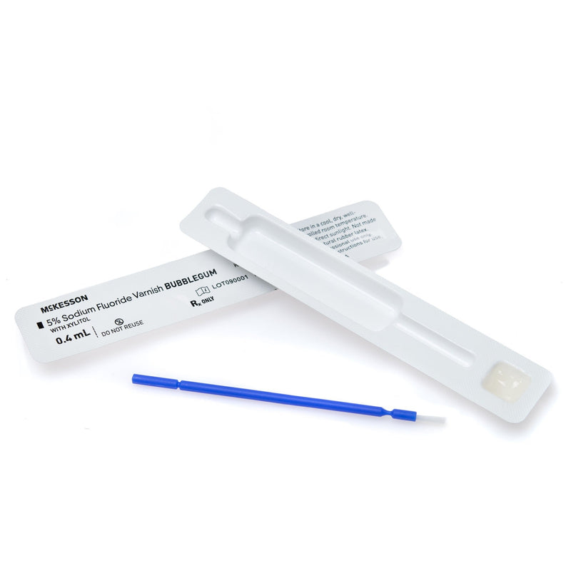 McKesson Fluoride Varnish 0.4 mL X 200 per Box Bubblegum Flavor 