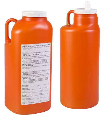 CONTAINER COLLECTION URINE W/SPOUT TOP 3500ML 24/CS