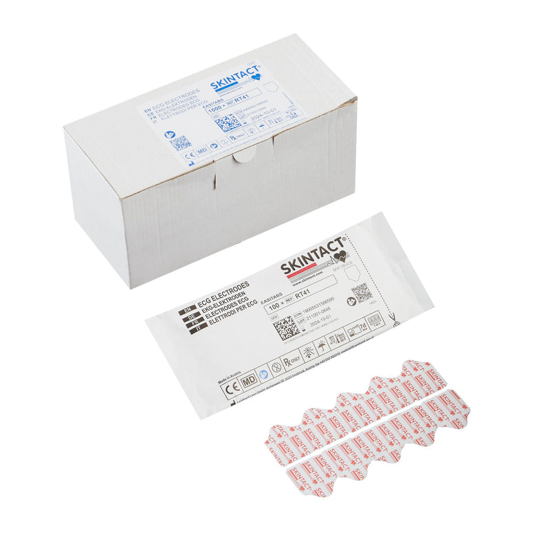 ECG Resting Electrode SKIN TACT Tab Connector Solid Gel Adult 100 per Pack