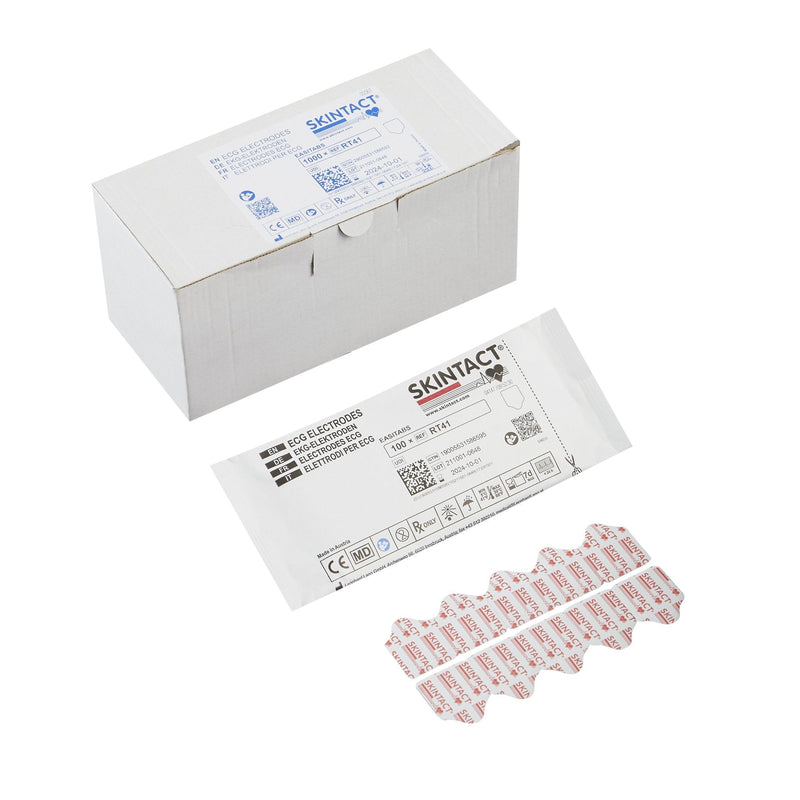 ECG Resting Electrode SKIN TACT Tab Connector Solid Gel Adult 100 per Pack 