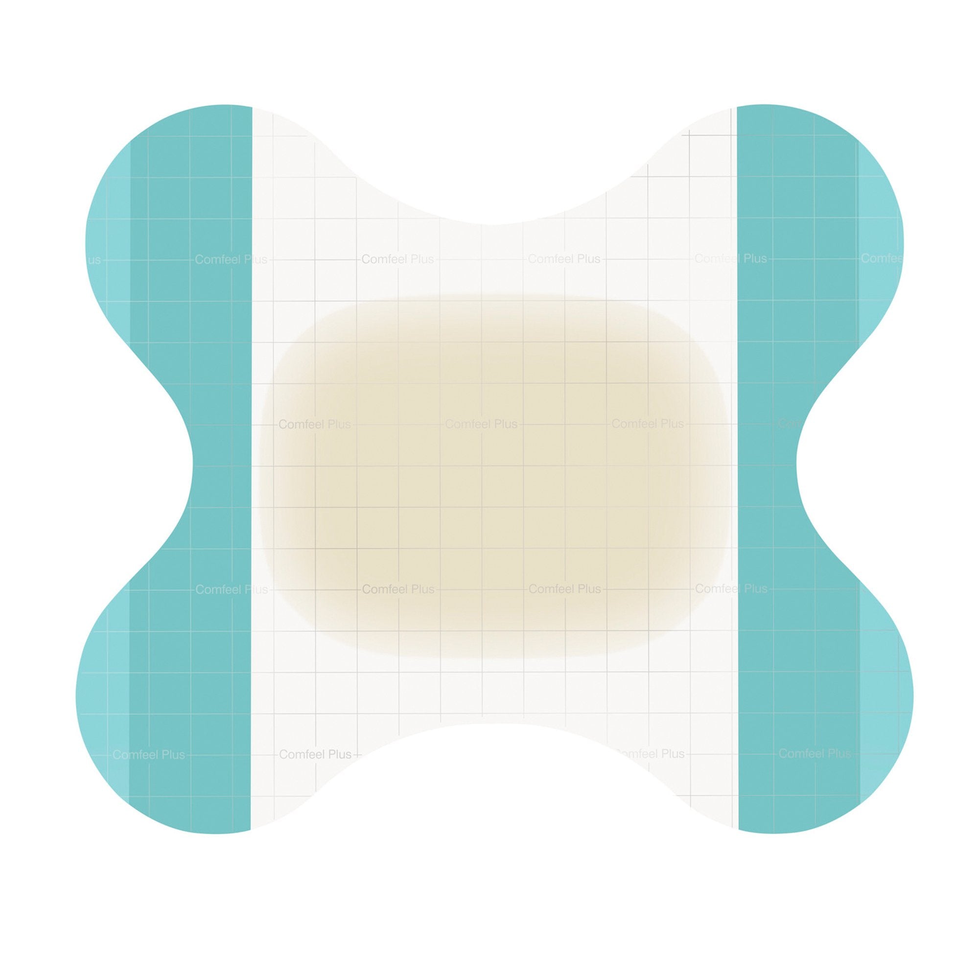 Hydrocolloid Dressing Comfeel Plus Contour Film Backing 3-1/2 X 4.3 Inch Butterfly Hydrocolloid / Sodium Carboxymethylcellulose (CMC) / Film 