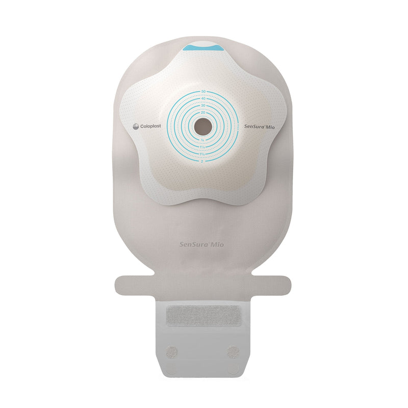 Ostomy Pouch SenSura Mio Convex One-Piece System 11 Inch Length, Maxi Convex, Pre-Cut 1 Inch Stoma Drainable 