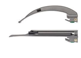 Laryngoscope Blade Rusch Miller Type Fiberoptic Light Child NonSterile (Box of 10)