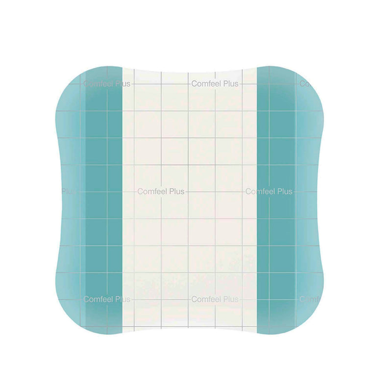 Thin Hydrocolloid Dressing Comfeel Plus Transparent Thin Film Backing 6 X 6 Inch Square Hydrocolloid / Sodium Carboxymethylcellulose (CMC) / Film (Box of 5)