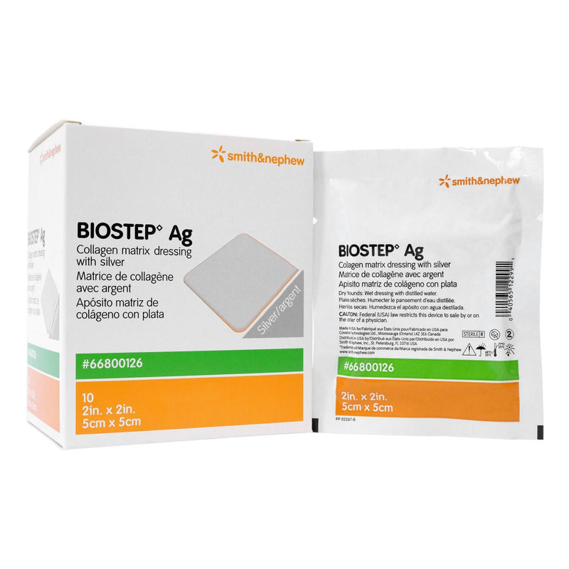 Silver Collagen Dressing Biostep Ag 2 X 2 Inch Square Sterile